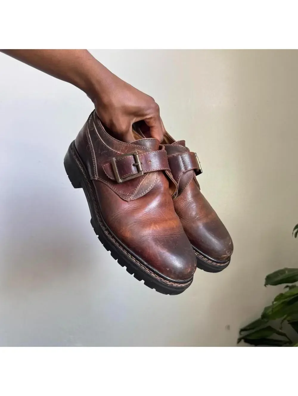 Vintage 90s Chunky Monk Strap loafers – Made in Italy men’s US 8 women’s US 10